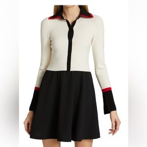 ALICE+OLIVA Trevor Mixed Media Minidress